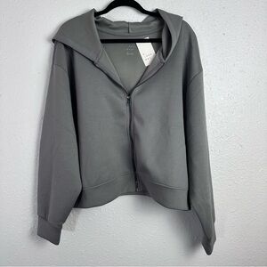 a new day Women's Charcoal Zip-Up Hoodie Size 2X